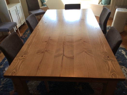Handmade Custom Douglas Fir Table with Fruitwood Stain